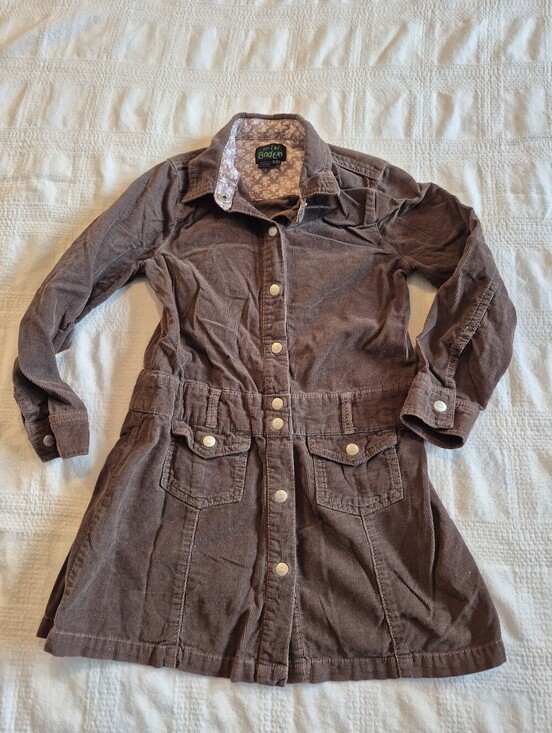 Mini Boden Other - Mini Boden girls size 5-6 years brown corduroy long sleeve dress VGUC